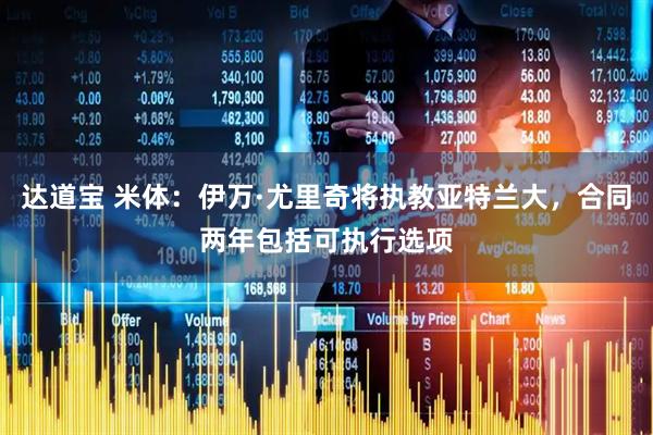 达道宝 米体：伊万·尤里奇将执教亚特兰大，合同两年包括可执行选项