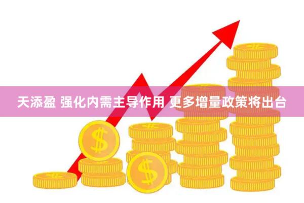 天添盈 强化内需主导作用 更多增量政策将出台
